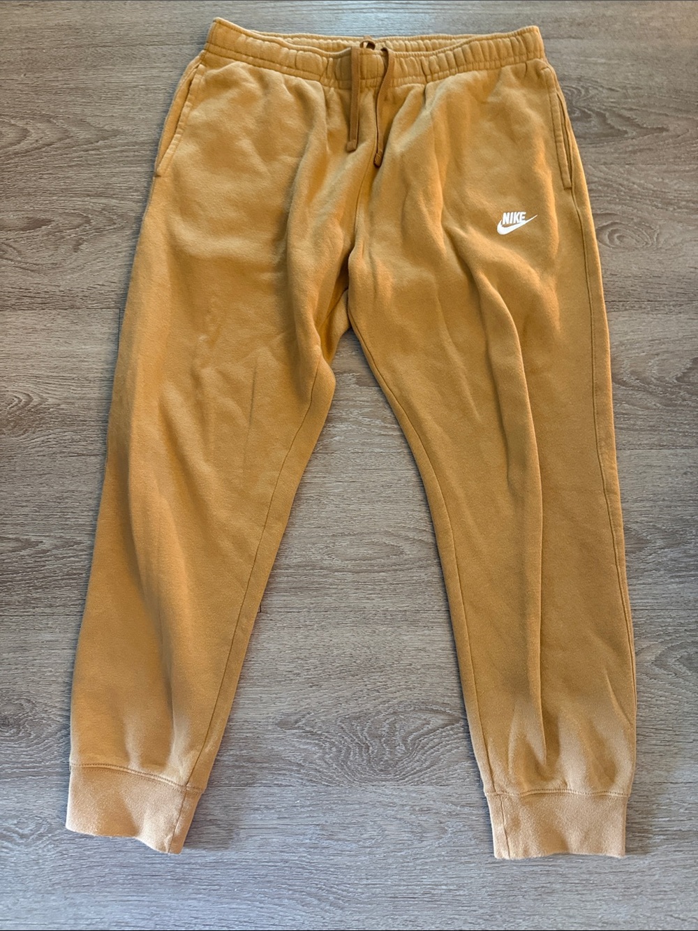 Nike Mustard Yellow Fleece Joggers